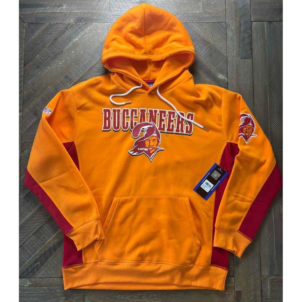 NFL Tampa Bay Buccaneers Bucco Bruce Throwback Fleece Hoodie Mens Large NWT